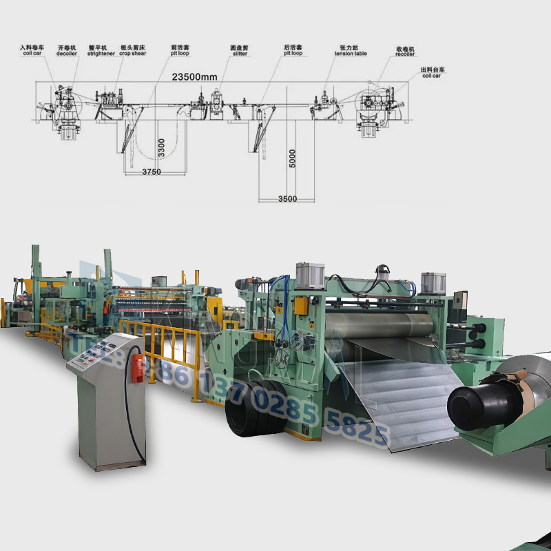 Vysokorýchlostný stroj na rezanie oceľových cievok
