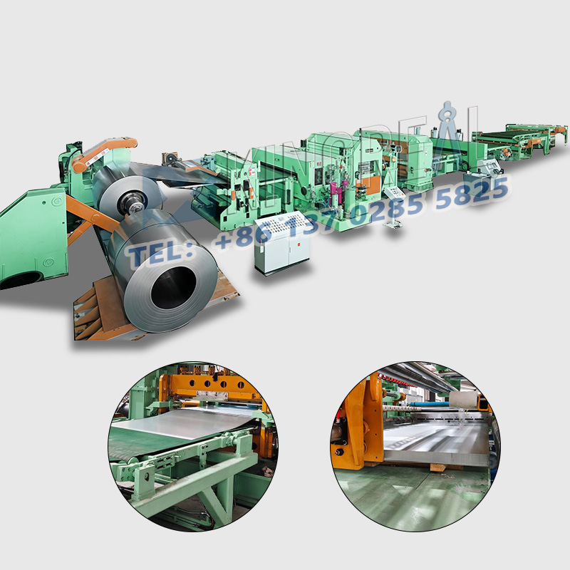 Stredne veľký stroj na rezanie na dĺžku